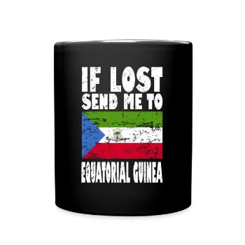 Equatorial Guinea Flag Saying - Full Colour Mug - black - Front