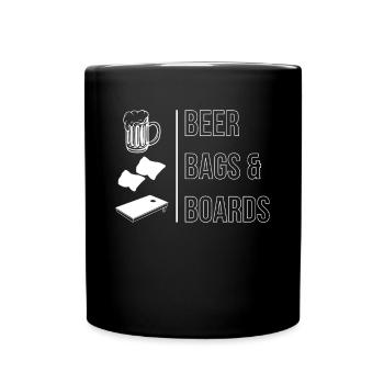 Beer Bags & Boards Shirt Gift - Full Colour Mug - black - Front