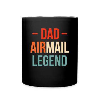Dad Airmail Legend Shirt Gift - Full Colour Mug - black - Front