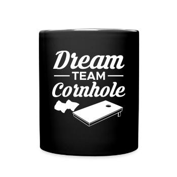 Dream Team Cornhole Shirt Geschenk - Tasse einfarbig - Schwarz - Vorne