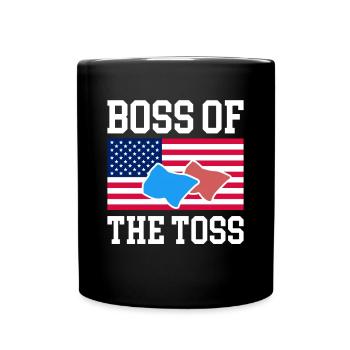 Boss Of The Toss America USA Flag Shirt - Full Colour Mug - black - Front