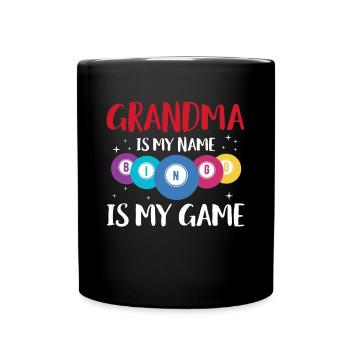 Grand-mère est mon nom Bingo est ma chemise de jeu - Mug uni - noir - Devant