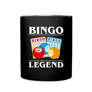 Bingo Legend Shirt Geschenk - Tasse einfarbig - Schwarz - Vorne