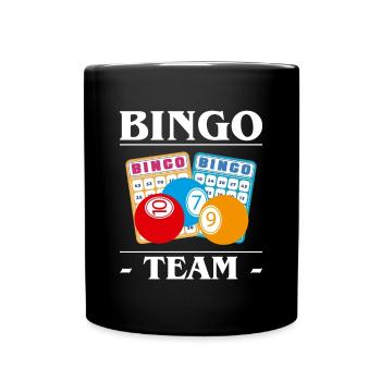 Bingo Team Shirt Geschenk - Tasse einfarbig - Schwarz - Vorne