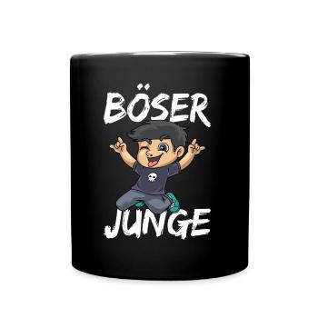 Böser Junge Sarkasmus Rocker für einen Jungen - Tasse einfarbig - Schwarz - Vorne