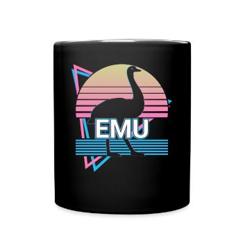 Emu Rétro - Mug uni - noir - Devant