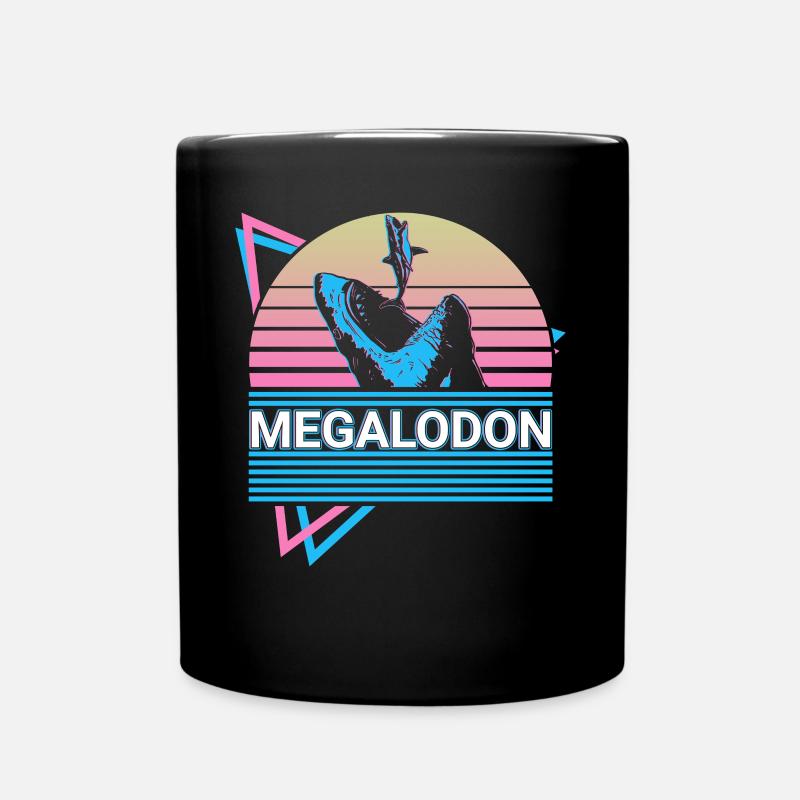 Megalodon-Hai - Tasse einfarbig - Schwarz
