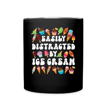Ice Cream Cone Popsicle Easily - Full Colour Mug - black - Front
