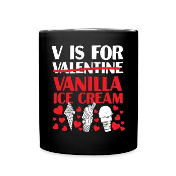 Ice Cream Valentines Day Cone - Tasse einfarbig - Schwarz - Vorne