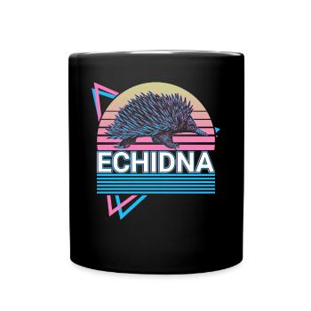 Echidna Retro - Full Colour Mug - black - Front