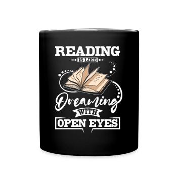 Lire, c’est comme rêver - Mug uni - noir - Devant