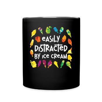 Ice Cream Cone Popsicle Easily - Full Colour Mug - black - Front