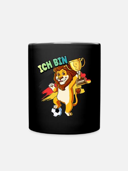 9. Geburtstag Ich bin 9 Jahre Fußball Junge - Tasse einfarbig - Schwarz