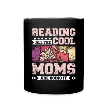 Maman mère lisant des livres - Mug uni - noir - Devant