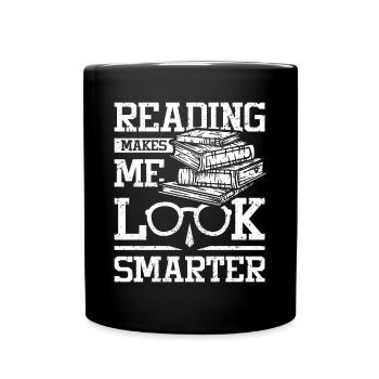 Lire me fait paraître plus intelligent - Mug uni - noir - Devant