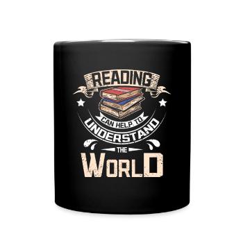 La lecture peut aider à comprendre le monde - Mug uni - noir - Devant