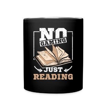 Pas de jeu juste en lisant - Mug uni - noir - Devant