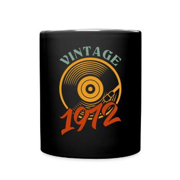 50th birthday born in 1972 - Full Colour Mug - black - Front