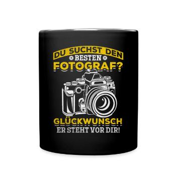 Fotografen Kamera Fotografie - Du suchst den - Tasse einfarbig - Schwarz - Vorne