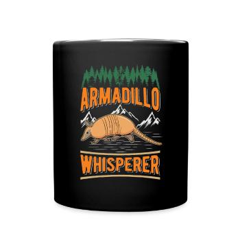 Armadillo Whisperer Gürteltier Flüsterer - Full Colour Mug - black - Front