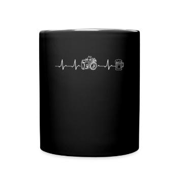 Fotografie Heartbeat Kamerafotograf Heartbeat - Tasse einfarbig - Schwarz - Vorne