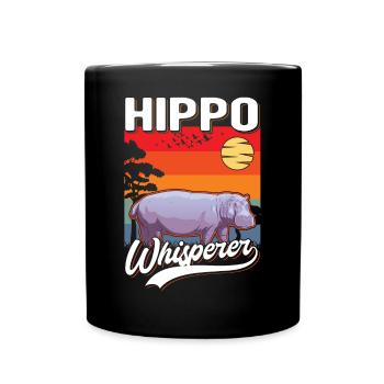 Hippo Whisperer Hippo Hippo Hippo - Full Colour Mug - black - Front