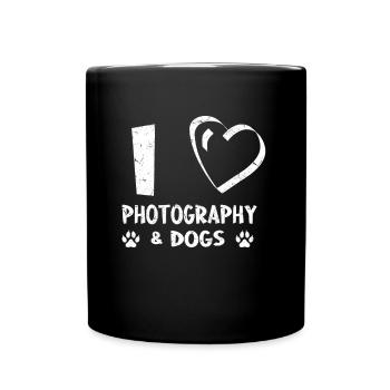 Hundeliebhaber Hundebesitzer Kamera Fotograf - Tasse einfarbig - Schwarz - Vorne