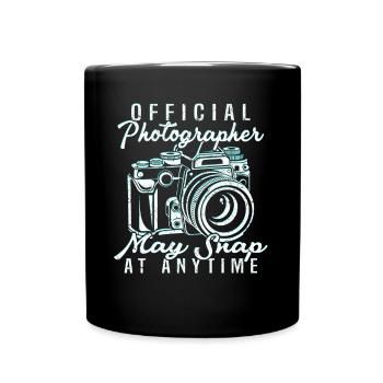 Official photographer can take pictures at any time - Full Colour Mug - black - Front