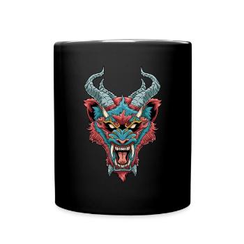 Fantasie Dämon Kreatur - Manga Anime Dämon - Tasse einfarbig - Schwarz - Vorne
