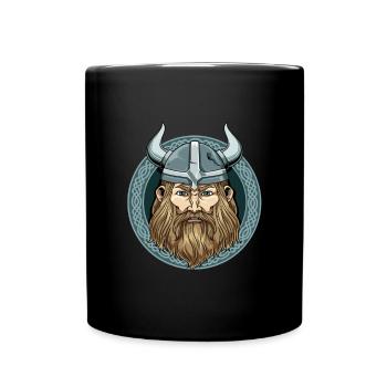 Wikinger-Krieger - Nordischer Odin - Tasse einfarbig - Schwarz - Vorne