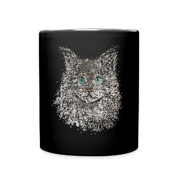 Sibirische Waldkatze Katzen Katzenbesitzer - Tasse einfarbig - Schwarz - Vorne