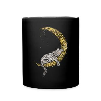Chats Chemise de couchage Chemise câline Lève-tard - Mug uni - noir - Devant