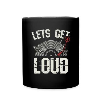 Let's Get Loud Musicians Turntable Music Vinyl - Full Colour Mug - black - Front