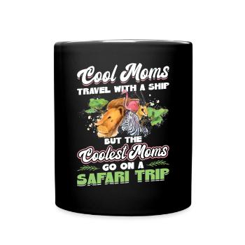 Safari Mom - Familiensafari - Tasse einfarbig - Schwarz - Vorne
