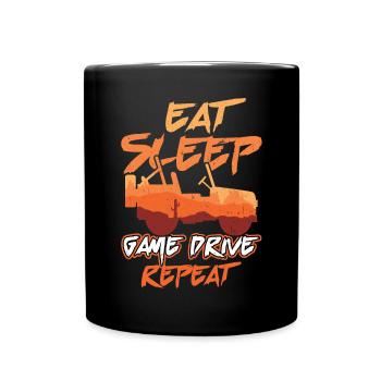 Eat Sleep Game Drive Répéter - Safari en famille - Mug uni - noir - Devant