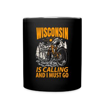 Wisconsin abenteurer geschenk - Tasse einfarbig - Schwarz - Vorne