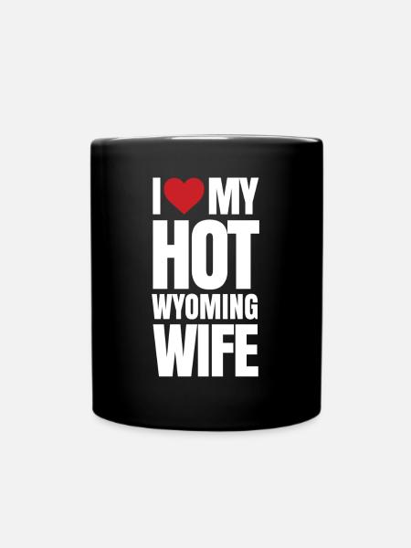 Wyoming ehefrau geschenk - Tasse einfarbig - Schwarz