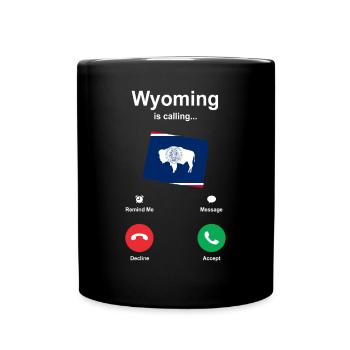 Reisen Wyoming Geschenk - Tasse einfarbig - Schwarz - Vorne