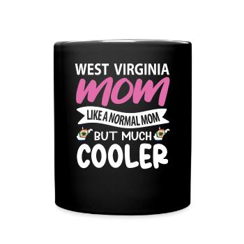 West Virginia mother gift - Full Colour Mug - black - Front
