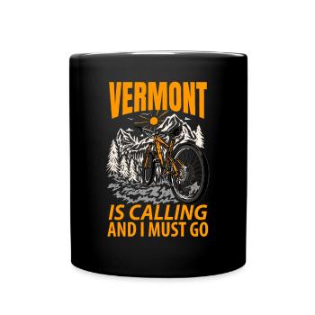 Vermont Adventurous Gift - Full Colour Mug - black - Front