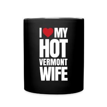 Vermont wife gift - Full Colour Mug - black - Front