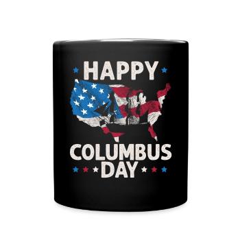 Joyeux Columbus Day Christophe Colomb Navigateur - Mug uni - noir - Devant