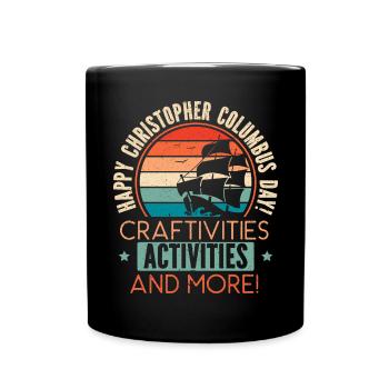 Joyeux Christopher Columbus Day Italo-Américain - Mug uni - noir - Devant