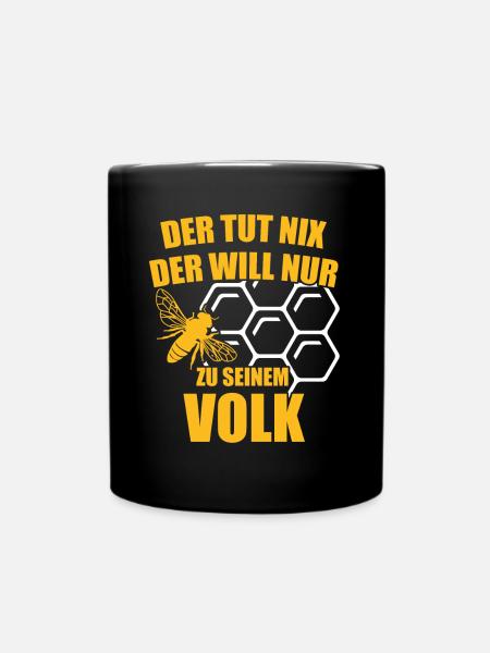 Imker Bienen - Tasse einfarbig - Schwarz