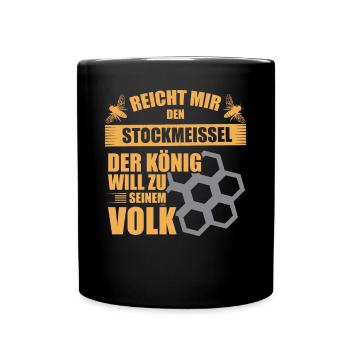 Imker Bienen - Tasse einfarbig - Schwarz - Vorne