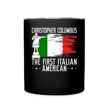 Christophe Colomb le premier Italo-Américain - Mug uni - noir - Devant