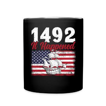 Columbus Day Christopher Columbus Navigator - Full Colour Mug - black - Front