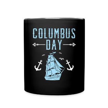 Columbus Day Christophe Colomb Italo-Américain - Mug uni - noir - Devant