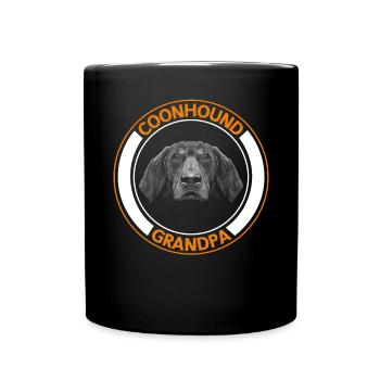 Coonhound Grandpa Dog Dog Owner Gift - Full Colour Mug - black - Front