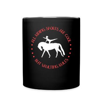 | de sports équestres de saut d’obstacles Cadeau Vaulter - Mug uni - noir - Devant